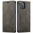 AutSpace - Case for Apple iPhone 13 - PU Leather Wallet Case Card Slot Kickstand Magnetic Closure - Brown