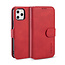 CaseMe - iPhone 12 Pro Max Case - with Magnetic closure - Leather Book Case - Red