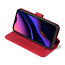 CaseMe - iPhone 12 Pro Max Case - with Magnetic closure - Leather Book Case - Red