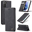 CaseMe - Case for Samsung Galaxy S21 Plus Case - PU Leather Wallet Case Card Slot Kickstand Magnetic Closure - Black