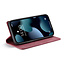AutSpace - Case for Apple iPhone 13 Pro Max - PU Leather Wallet Case Card Slot Kickstand Magnetic Closure - Red