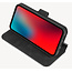 CaseMe - iPhone 12 / 12 Pro Case - with Magnetic closure - Leather Book Case - Black