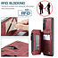 CaseMe - Samsung Galaxy S21 Plus Case - Back Cover - with RFID Cardholder - Red