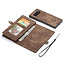 CaseMe - Case for Samusng Galaxy S10 - Wallet Case Whiteh Card Holder, Magnetic Detachable Cover - Brown