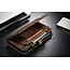 CaseMe - Case for Samusng Galaxy S10 - Wallet Case Whiteh Card Holder, Magnetic Detachable Cover - Brown
