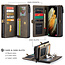 CaseMe - Samsung Galaxy S21 Case - Back Cover and Wallet Book Case - Multifunctional - Brown