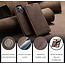 CaseMe - Case for Apple iPhone 13 Mini - PU Leather Wallet Case Card Slot Kickstand Magnetic Closure - Dark Brown