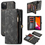 CaseMe - Case for iPhone 11 Pro Max - Wallet Case Whiteh Card Holder, Magnetic Detachable Cover - Black