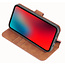 CaseMe - iPhone 12 Mini Case - with Magnetic closure - Leather Book Case - Light Brown