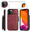 CaseMe - Apple iPhone 13 Pro Max Case - Back Cover - with RFID Cardholder - Red