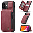 CaseMe - Apple iPhone 13 Mini Case - Back Cover - with RFID Cardholder - Red