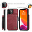 CaseMe - Apple iPhone 13 Mini Case - Back Cover - with RFID Cardholder - Red