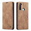 CaseMe - Case for Xiaomi Redmi Note 8 - PU Leather Wallet Case Card Slot Kickstand Magnetic Closure - Brown