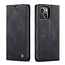 CaseMe - Case for Apple iPhone 13 - PU Leather Wallet Case Card Slot Kickstand Magnetic Closure - Black