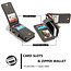 CaseMe - Case for Samsung Galaxy S21 - Wallet Case with Cardslots and Detachable Flip Zipper Case - Black
