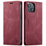 AutSpace - Case for Apple iPhone 13 - PU Leather Wallet Case Card Slot Kickstand Magnetic Closure - Red