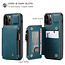 CaseMe - Apple iPhone 13 Pro Max Case - Back Cover - with RFID Cardholder - Blue