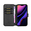 CaseMe - iPhone 12 Pro Max Case - with Magnetic closure - Leather Book Case - Black