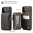 CaseMe - Apple iPhone 13 Case - Back Cover - with RFID Cardholder - Dark Brown