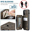 CaseMe - Apple iPhone 13 Case - Back Cover - with RFID Cardholder - Dark Brown