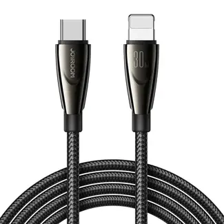 Joyroom Joyroom - Pioneer Series - Usb c naar Lightning kabel - Nylon - 30W - 1,2 Meter - Zwart