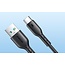 Joyroom - Flash-Charge Series - USB-A naar USB-C kabel - Nylon - 60W - 3A - Snellader - 1 Meter - Zwart