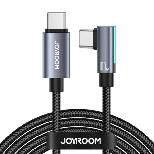 Joyroom - Light-speed Series - USB-C naar USB-C kabel - Nylon - 100W - 1,2 Meter - Zwart
