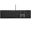 LMP - Bedraad Aluminium Toetsenbord voor Windows met dubbele USB aansluiting en numeriek keyboard - 110 keys - QWERTY (UK/EN) - SpaceGrey/Zwart