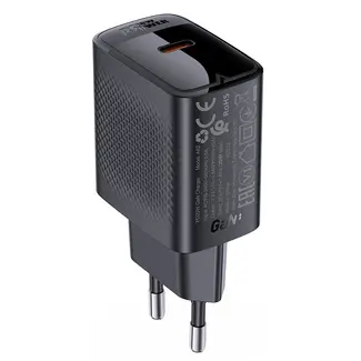 Acefast Acefast - Universele adapter - Oplader USB-C - Adapter USB-C - Snellader - 20W - Zwart