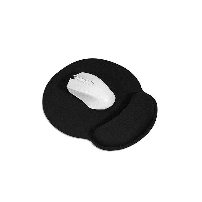Case2go - Muismat met Gel Polssteun - Muismatten - Muismat Ergonomisch - Afmetingen 25 x 23 cm - Anti Slip - Zwart