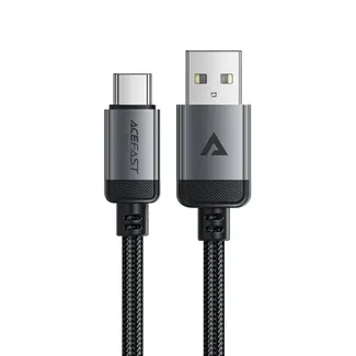 Acefast Acefast- USB-A naar USB-C - Universele kabel - Snellader geschikt voor USB-C apparaten - 480Mb/s - 1.2 Meter - Zwart