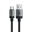 Acefast- USB-A naar USB-C - Universele kabel - Snellader geschikt voor USB-C apparaten - 480Mb/s - 1.2 Meter - Zwart