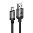 Acefast- USB-A naar USB-C - Universele kabel - Snellader geschikt voor USB-C apparaten - 480Mb/s - 1.2 Meter - Zwart