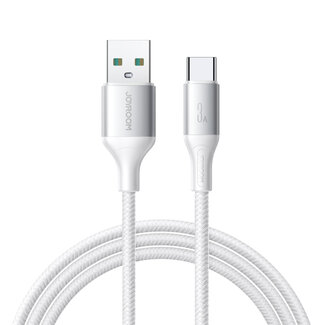 Joyroom Joyroom - Flash Series - 3A - Usb A naar Type C kabel - Snellader - Nylon - 2 Meter - Wit