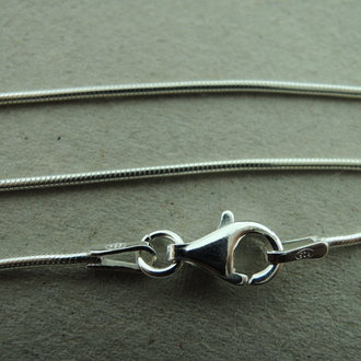CHSN50 (per 5 stuks)  KETTING Ag925 1MM 50CM SNAKE