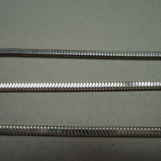 CHCDTZ80RD  KETTING SNAKE Ag925 3X1.6MM PLAT PER METER