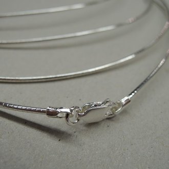 CHOM38 KETTING AFGEWERKT   (per 5 stuks)   Ag925 1.3MM 38CM OMEGA