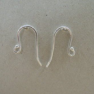 EAHO07  OORHAAK (per 10 paar)   Ag925 20MM HAAK