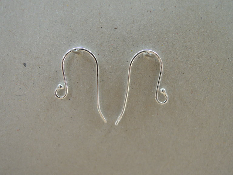 EAHO07  OORHAAK (per 10 paar)   Ag925 20MM HAAK