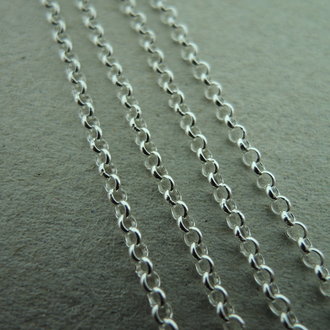 CHR01 (per 5 meter) KETTING DIAM 1MM HALF RONDE DRAAD