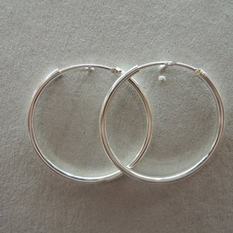 EACR30-18 CREOOL  (per 3 paar)  Ag925 DIAM 3CM DRAAD 1.8MM ROND