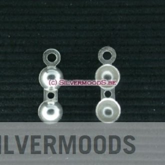 ENCA04 CALOT(50stuks) Ag925 4MM ROND MET OOG