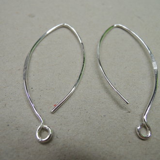 EAHO14 OORHAAK  (per 10 paar)  Ag925 4CM HAAK