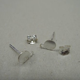 EAST40 (per 5 paar) OORSTEKER Ag925 ROND 5MM MET OOG