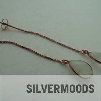 P32 OR0032 OORSTEKER Ag925 VERGULD ROSE MAANSTEEN WIT 12X9MM DRUPPEL+KETTING