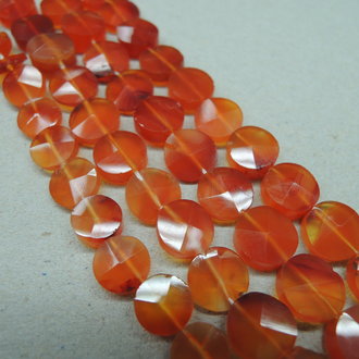 6485 CARNEOOL ORANJE 6X2.5MM COIN FACET
