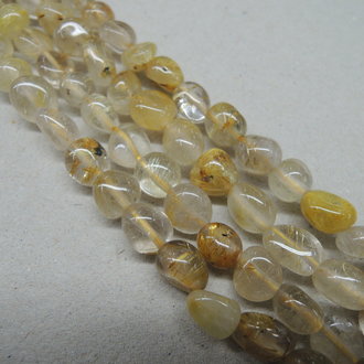 9023 RUTIELKWARTS GOUD 8MM ONREGELMATIG