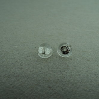 EABF05 SLUITSTUK OORSTEKER Ag925/SILICOON 5MM ROND PER 10 PAAR