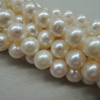 9874 ZOETWATERPAREL WIT 8MM SEMI ROND