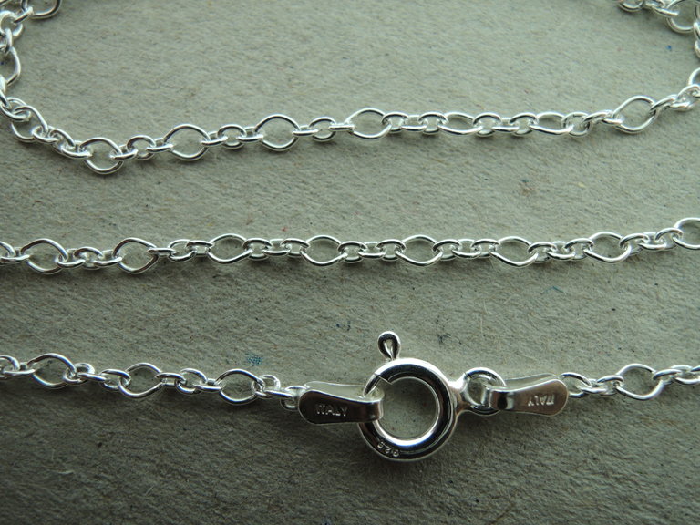 CHFIRRO-20 KETTING AFGEWERKT   (per 3 stuks)   Ag925 20CM OVALEN EN RONDE SCHAKEL